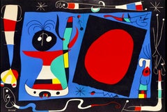 Vintage Miro, Woman at the Mirror (Mourlot 242; Cramer 36) (after)