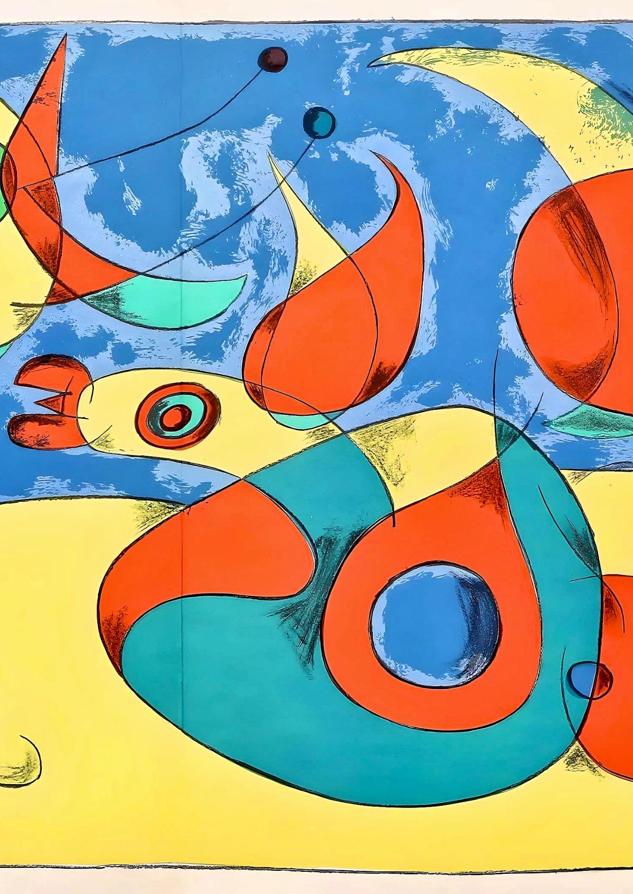 Miro, Zephyr Bird (Mourlot 227; Cramer 34) (after) - Surrealist Print by Joan Miró