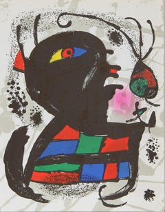 Lithographie III (1117), Gerahmte moderne abstrakte Lithographie von Joan Miró