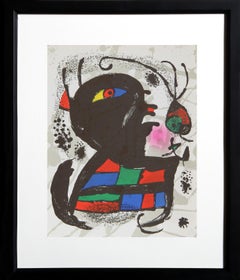Vintage Modern Abstract Lithograph by Joan Miró