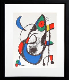 Litografia III (1047), litografia astratta moderna incorniciata di Joan Miró
