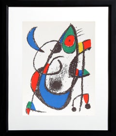 Vintage Modern Abstract Lithograph by Joan Miró