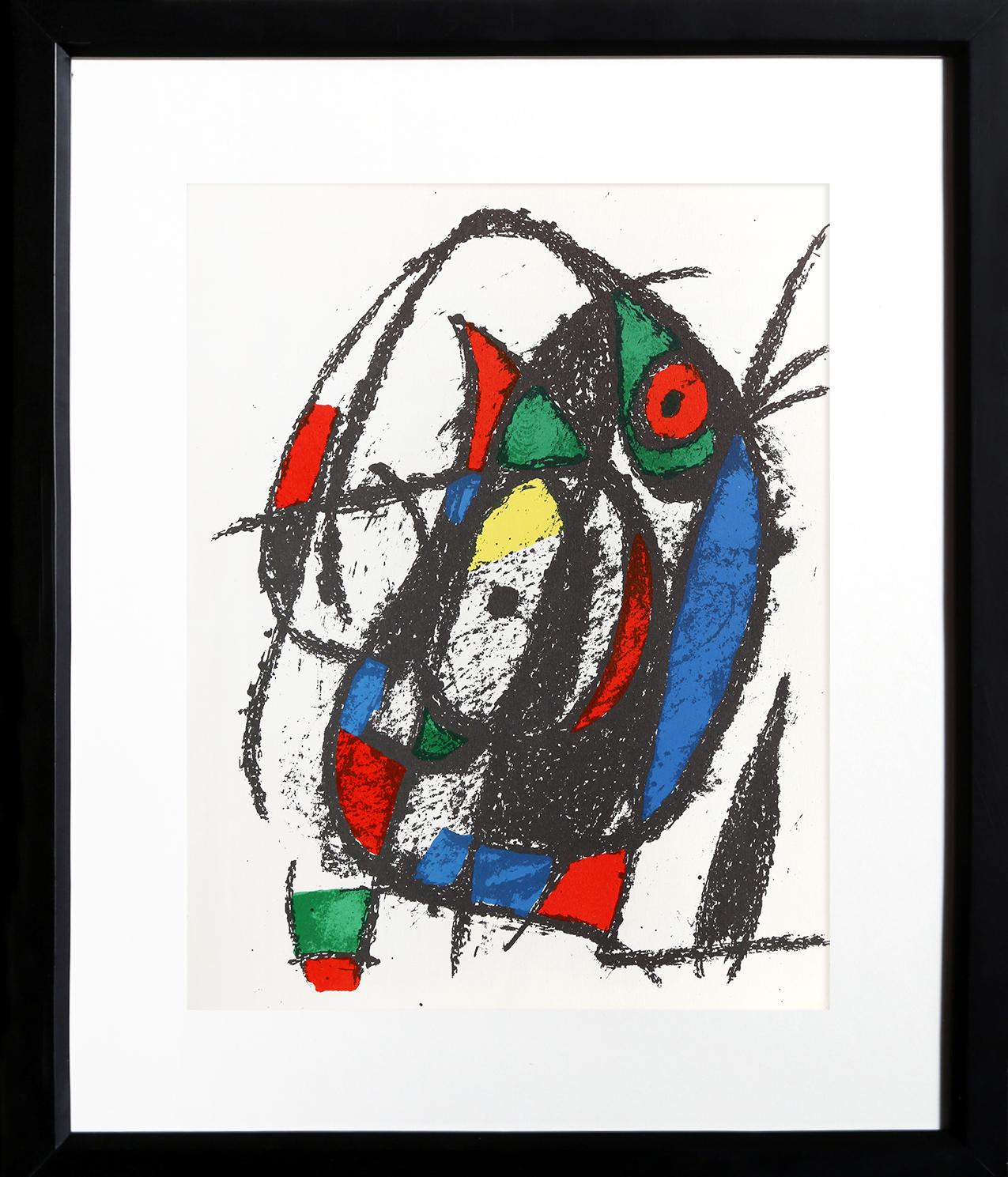Joan Miro is known for his abstract, expressive, and child-like Modern style. Original lithograph published in Miro Lithographe II Catalogue Raisonne. Nicely framed.

Lithographs II (1040)
Joan Miro, Spanish (1893–1983)
Date: 1975
Lithograph
Size: