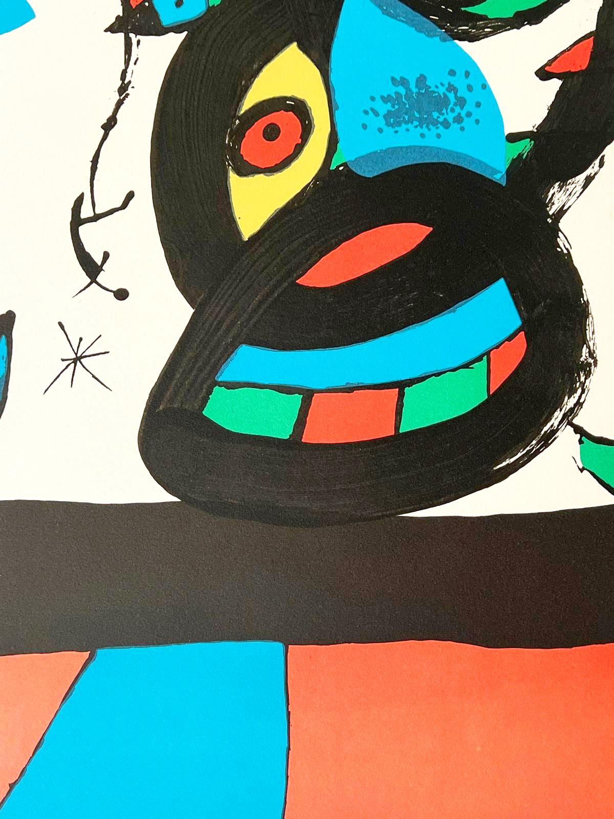 Montroig I - Blue Abstract Print by Joan Miró