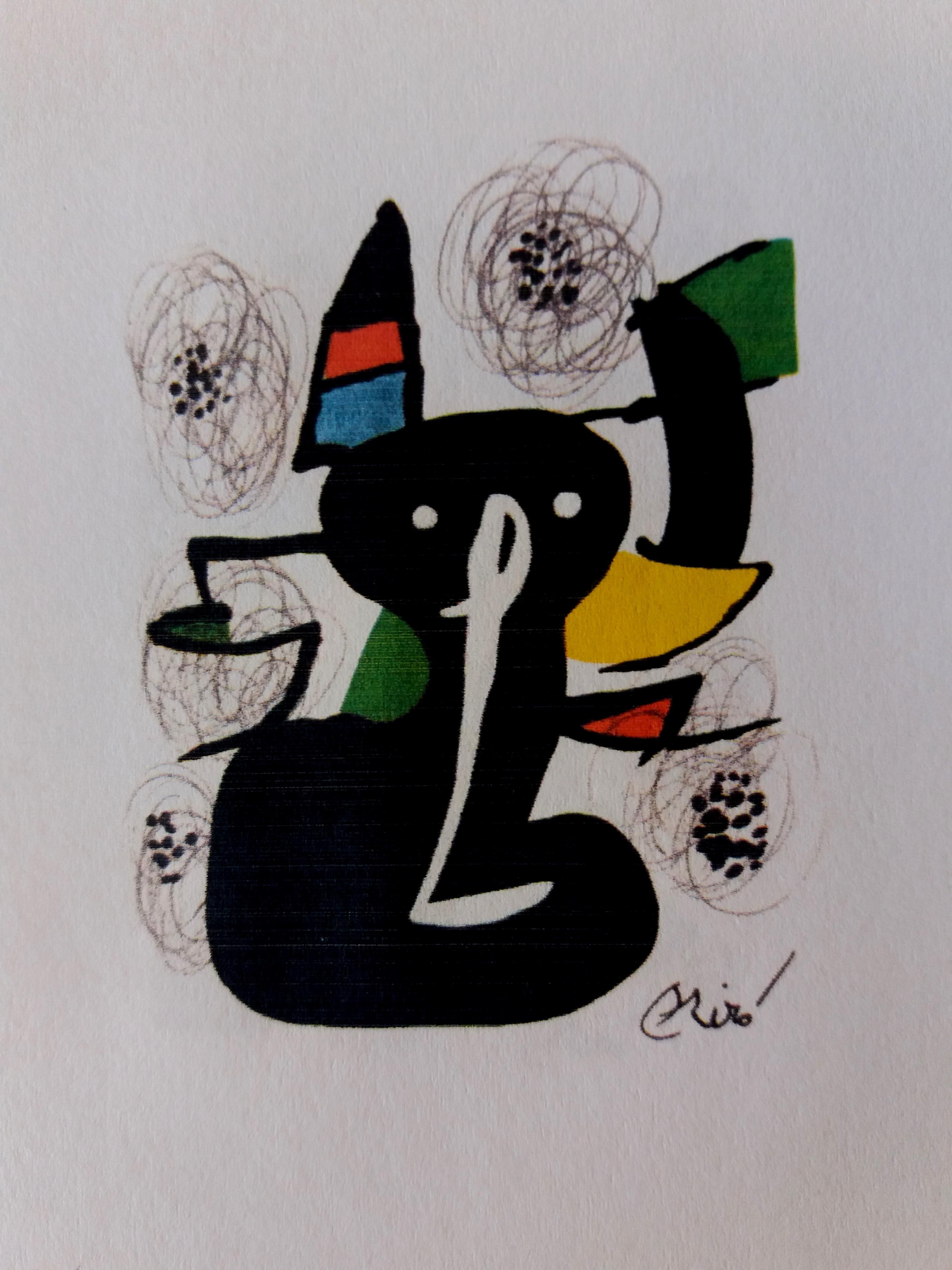 Joan Miró Abstract Print – MIro 36  Original-Lithographie-Gemälde „La melodie Acide“