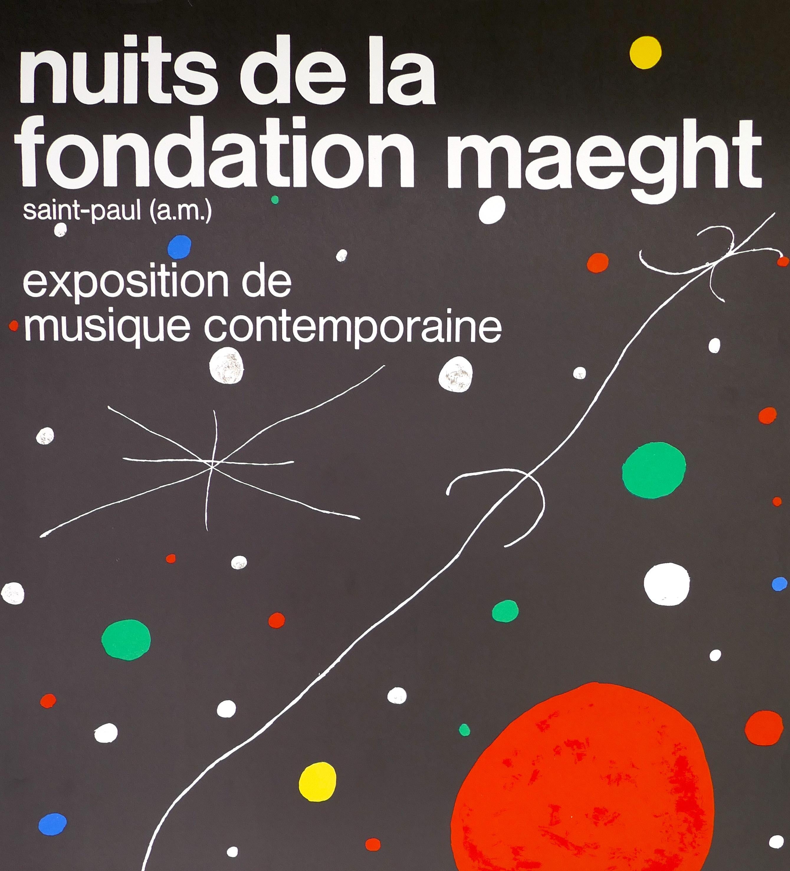 Nuits de la Fondation Maeght - Vintage Poster - 1965 - Print by Joan Miró