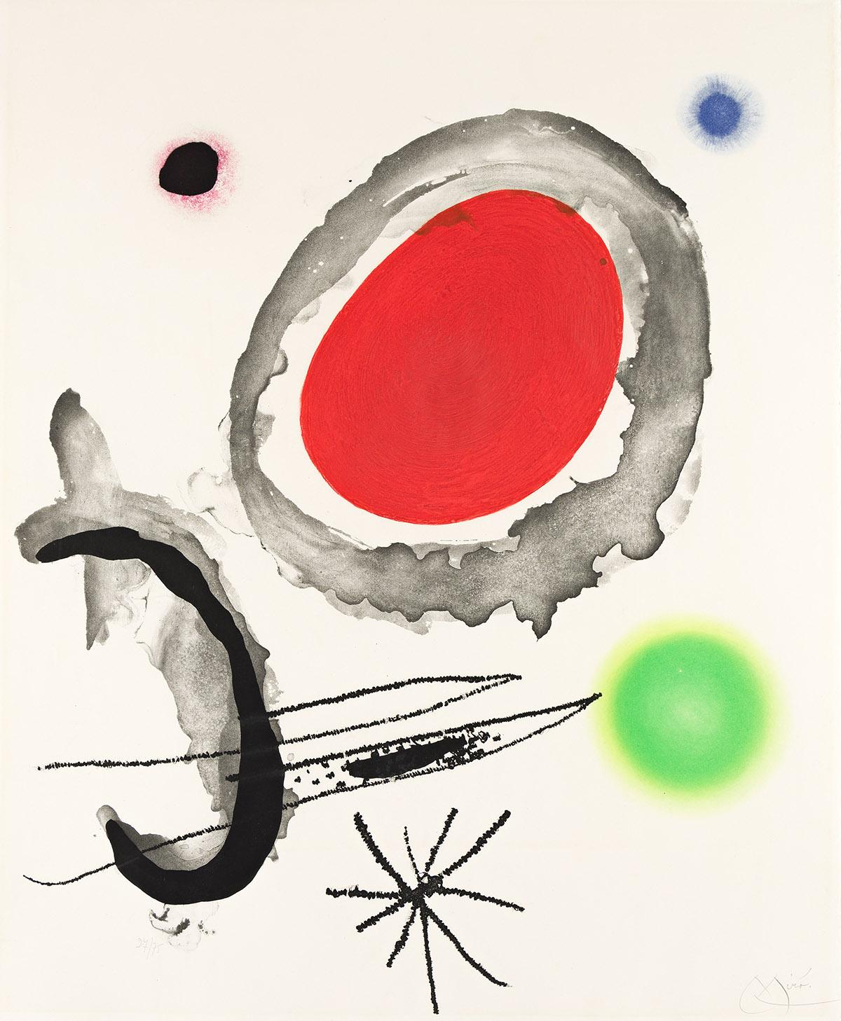 Joan Miró Print - Oiseau Entre deux Astres