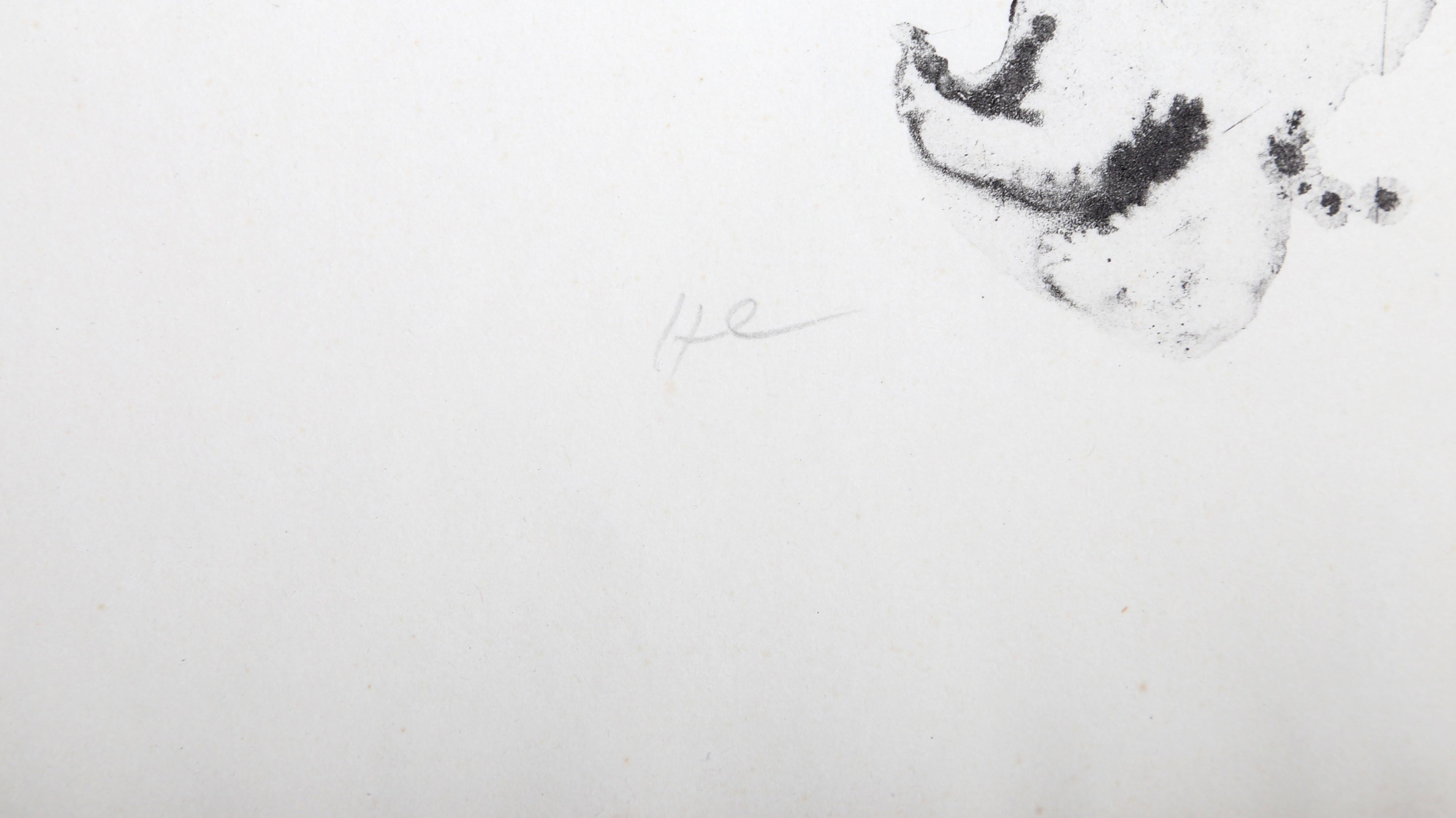 Joan Miro war ein katalanischer Maler, der abstrakte Kunst mit surrealistischer Fantasie verband und mit seinen charakteristischen biomorphen Formen und geometrischen Gestalten eine einzigartige Identität schuf. Der Titel dieser Radierung bedeutet