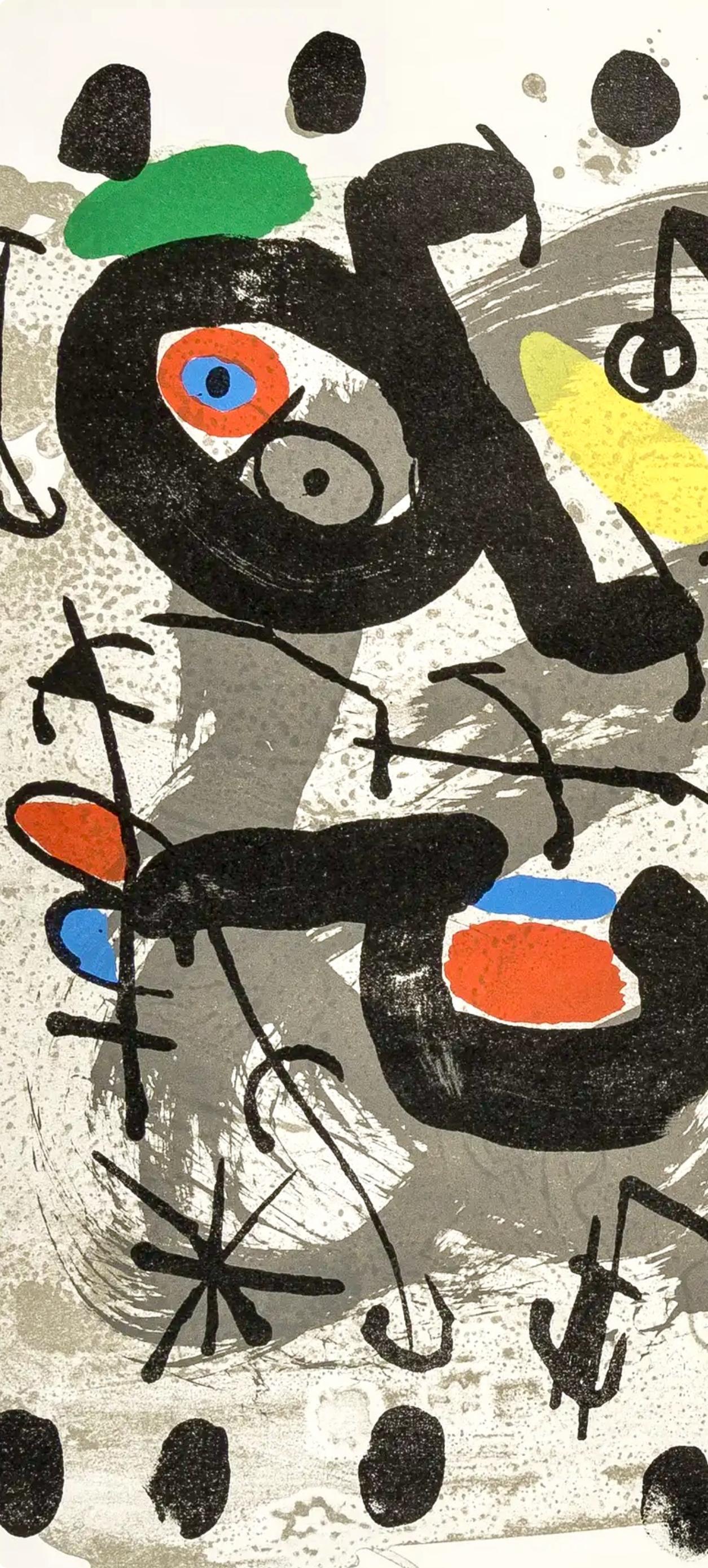 Oiseau solaire, oiseau lunaire, étincelles (Mourlot 567), XXe siècle - Print by Joan Miró