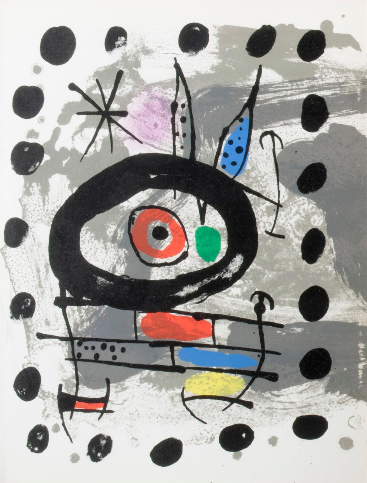 Oiseau solaire, oiseau lunaire, etincelles (Solar Bird, Lunar Bird, Sparks) - Print by Joan Miró