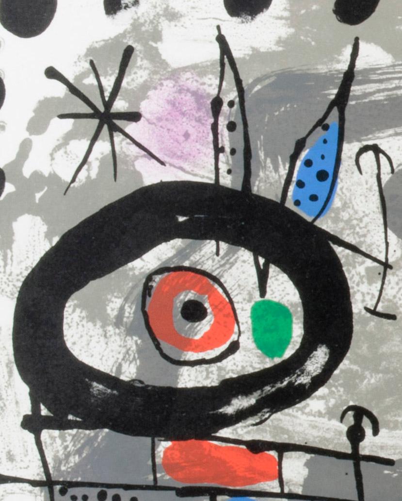 Oiseau solaire, oiseau lunaire, etincelles
(Solar Bird, Lunar Bird, Sparks)
Color lithograph, 1967
Published in 