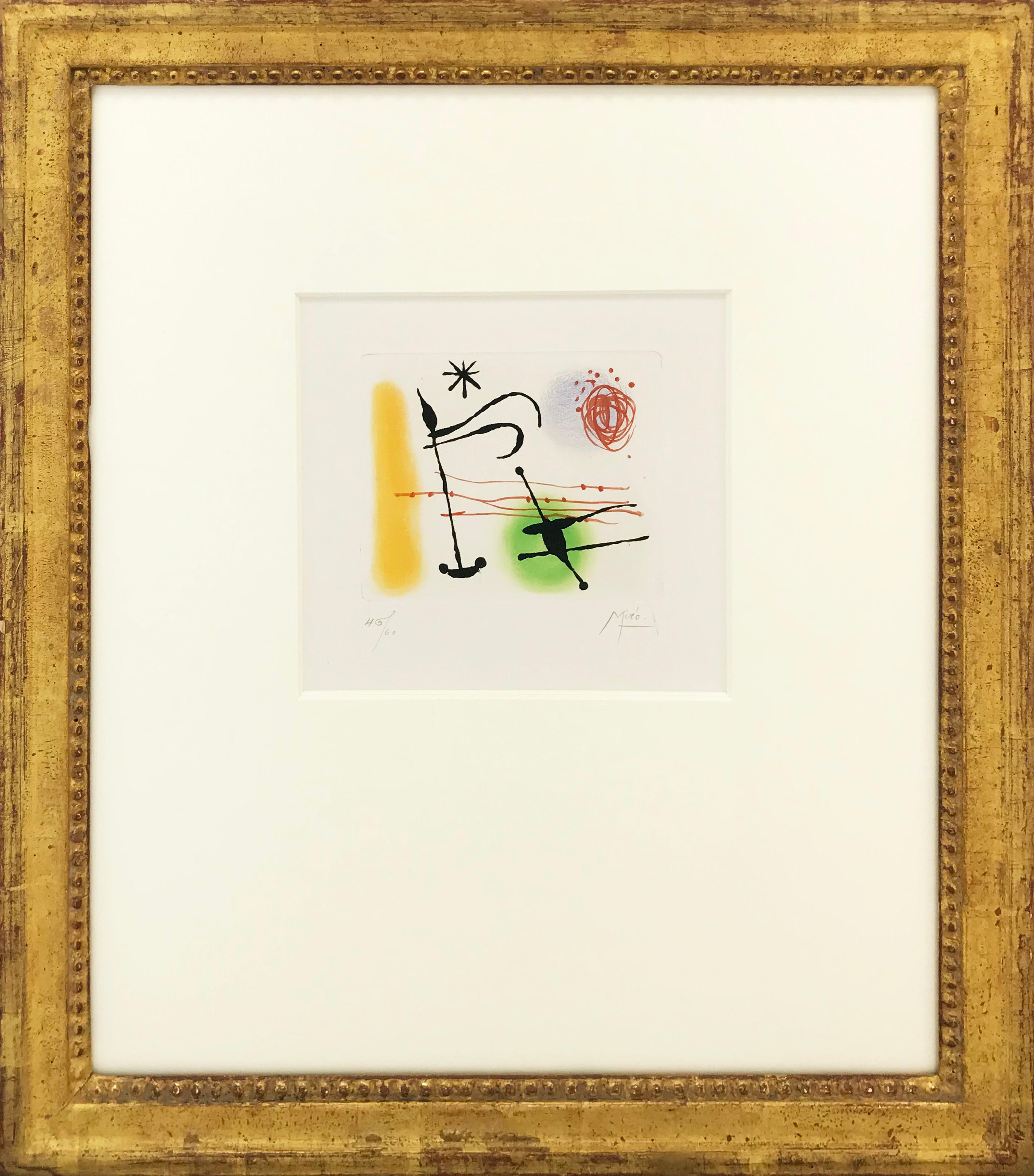 TAFEL IX (AUS DER SUITE LA BAGUE D'AURORE) – Print von Joan Miró