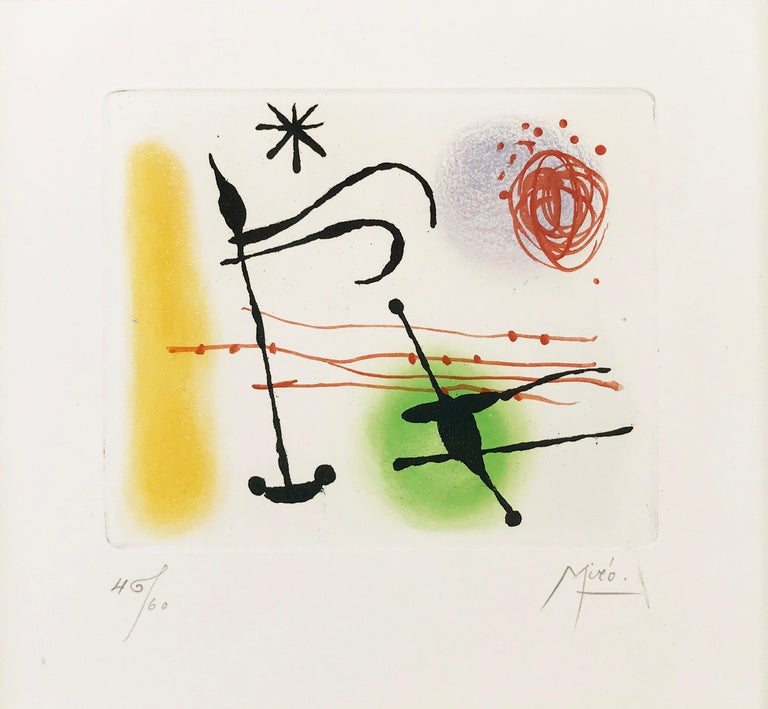 Joan Miró Abstract Print - PLATE IX (FROM LA BAGUE D'AURORE SUITE)