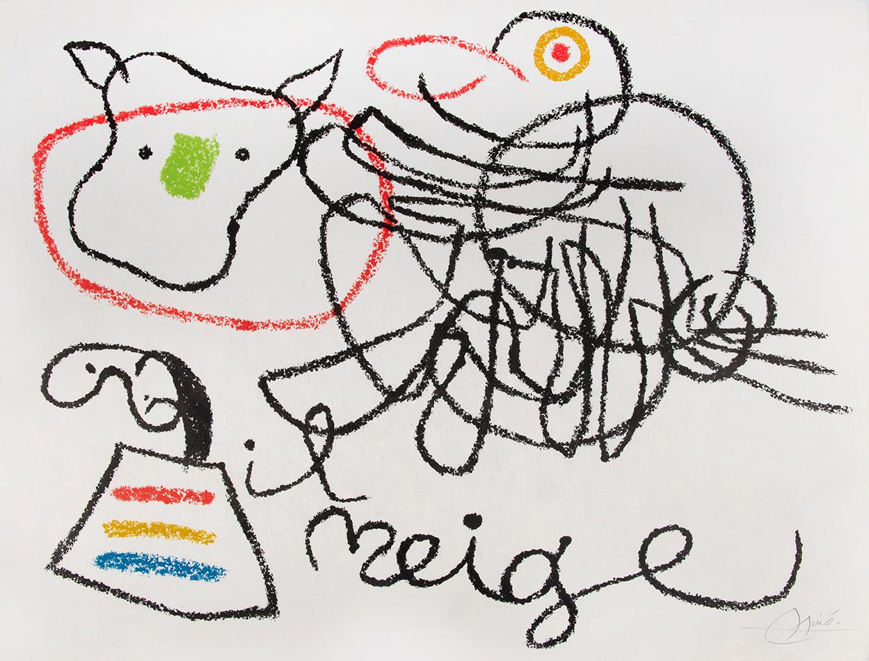 Une assiette, d'Ubu au Balares - Print de Joan Miró