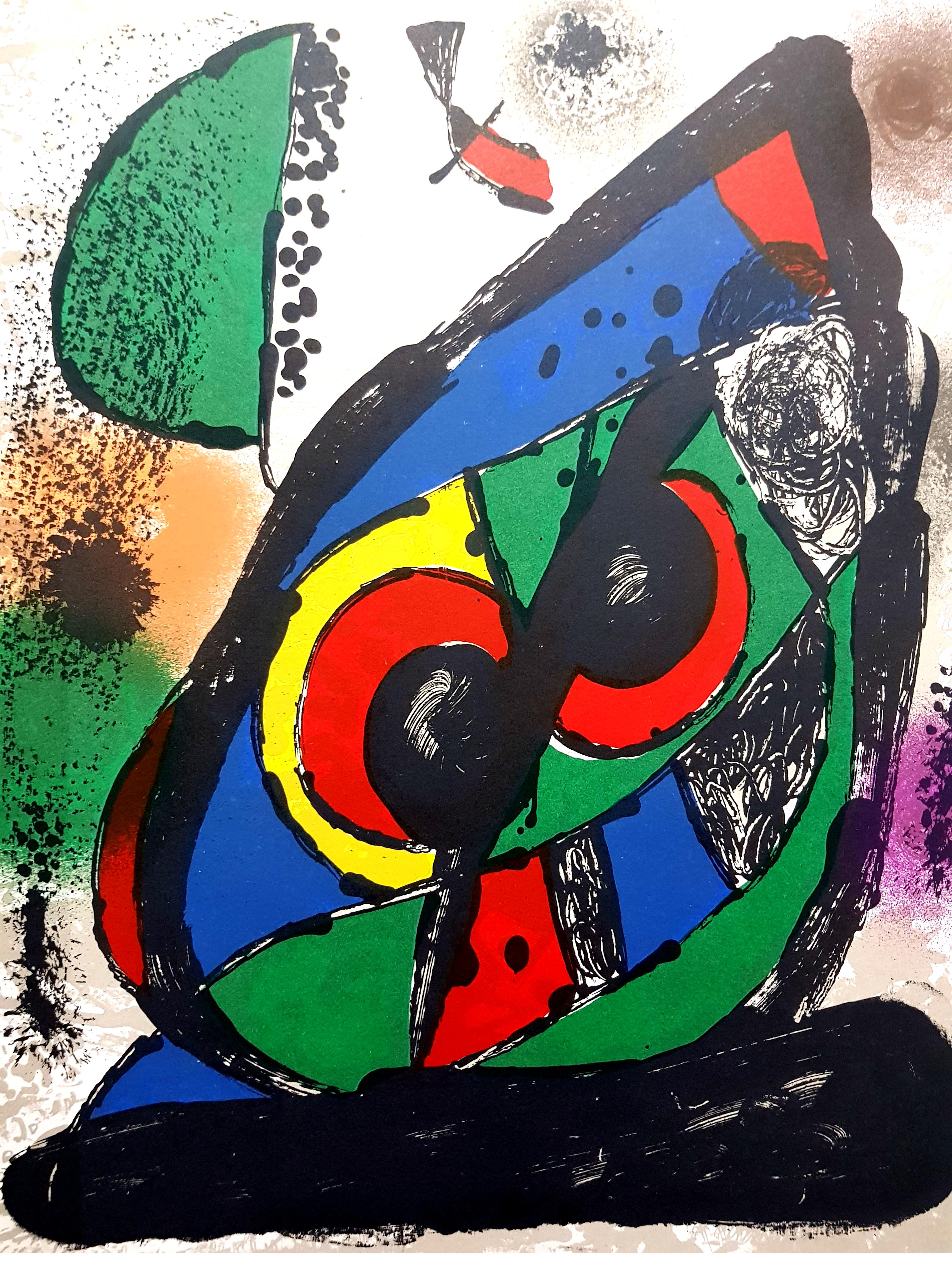 Original Abstract Lithograph from "Lithographe IV"