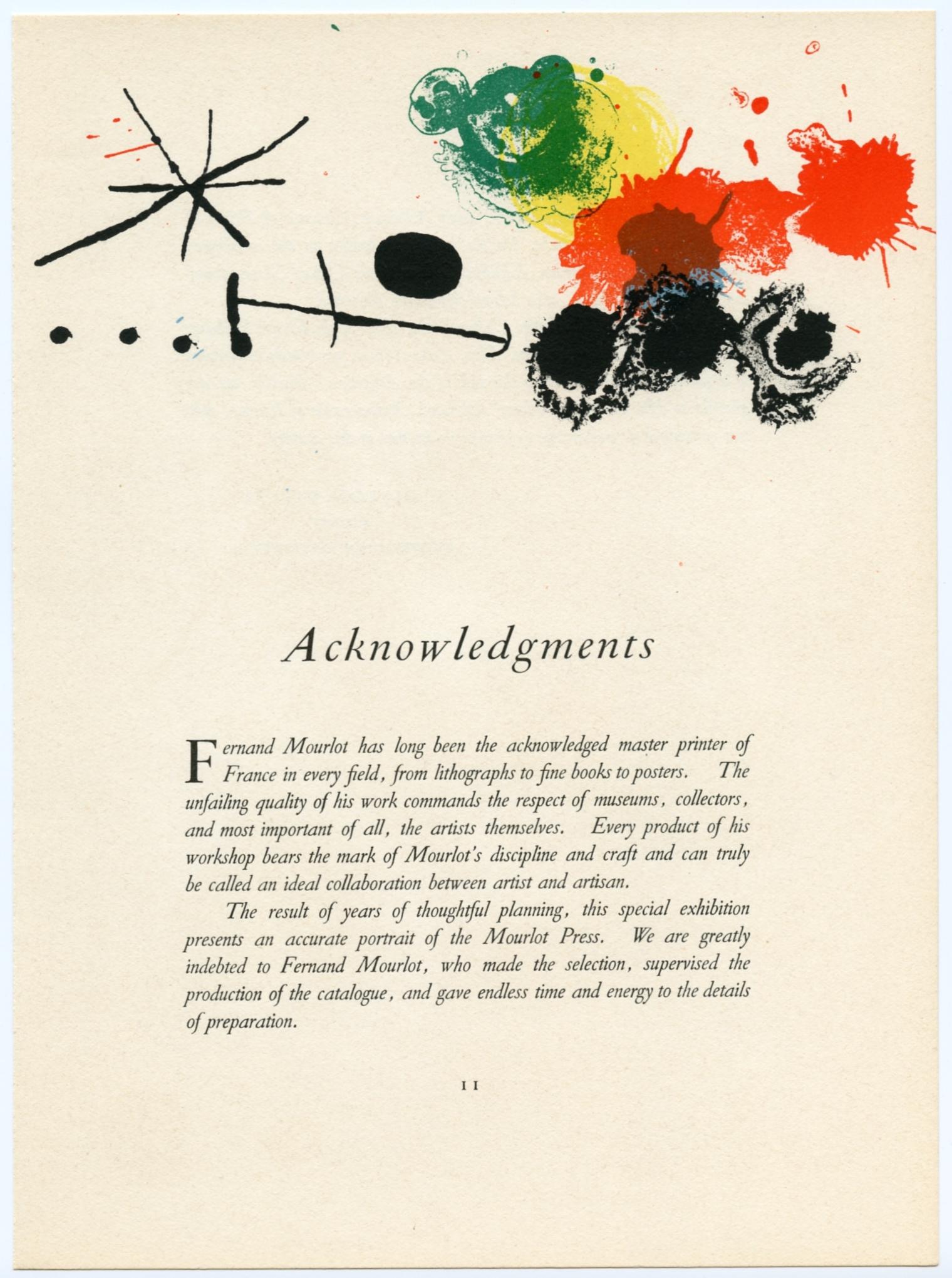 original lithograph - Abstract Print by Joan Miró