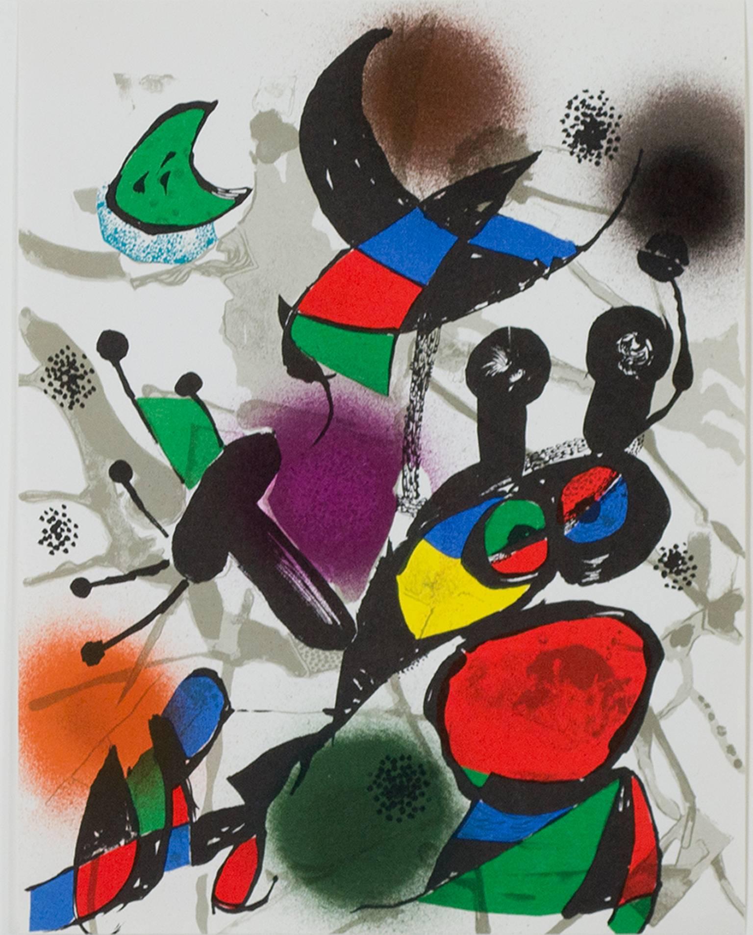 "Original Lithograph II" is an original color lithograph by Joan Miro, published in "Miro Lithographs III, Maeght Publisher" in 1977. It depicts Miro's signature biomorphic abstract style in black, green, yellow, red, and blue. 

12 9/16" x 9 3/4"