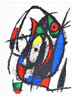 Original Lithograph - Original Lithograph by J. Mirò - 1974