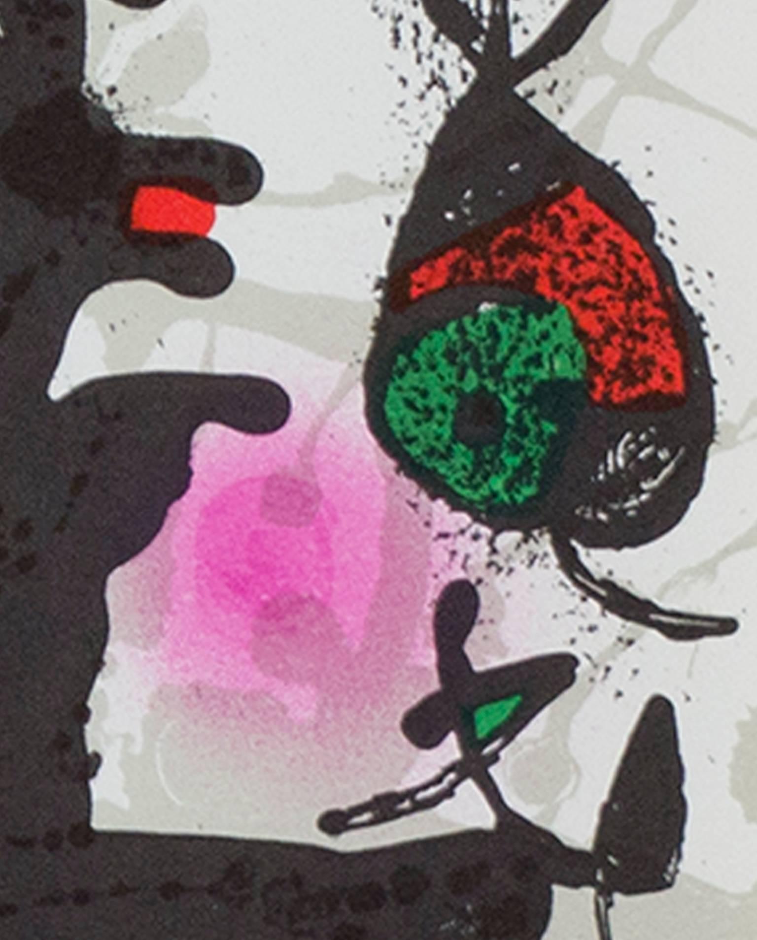 Original Lithographie V, von Miro Lithographs III, Maeght Verlag von Joan Miró im Angebot 1
