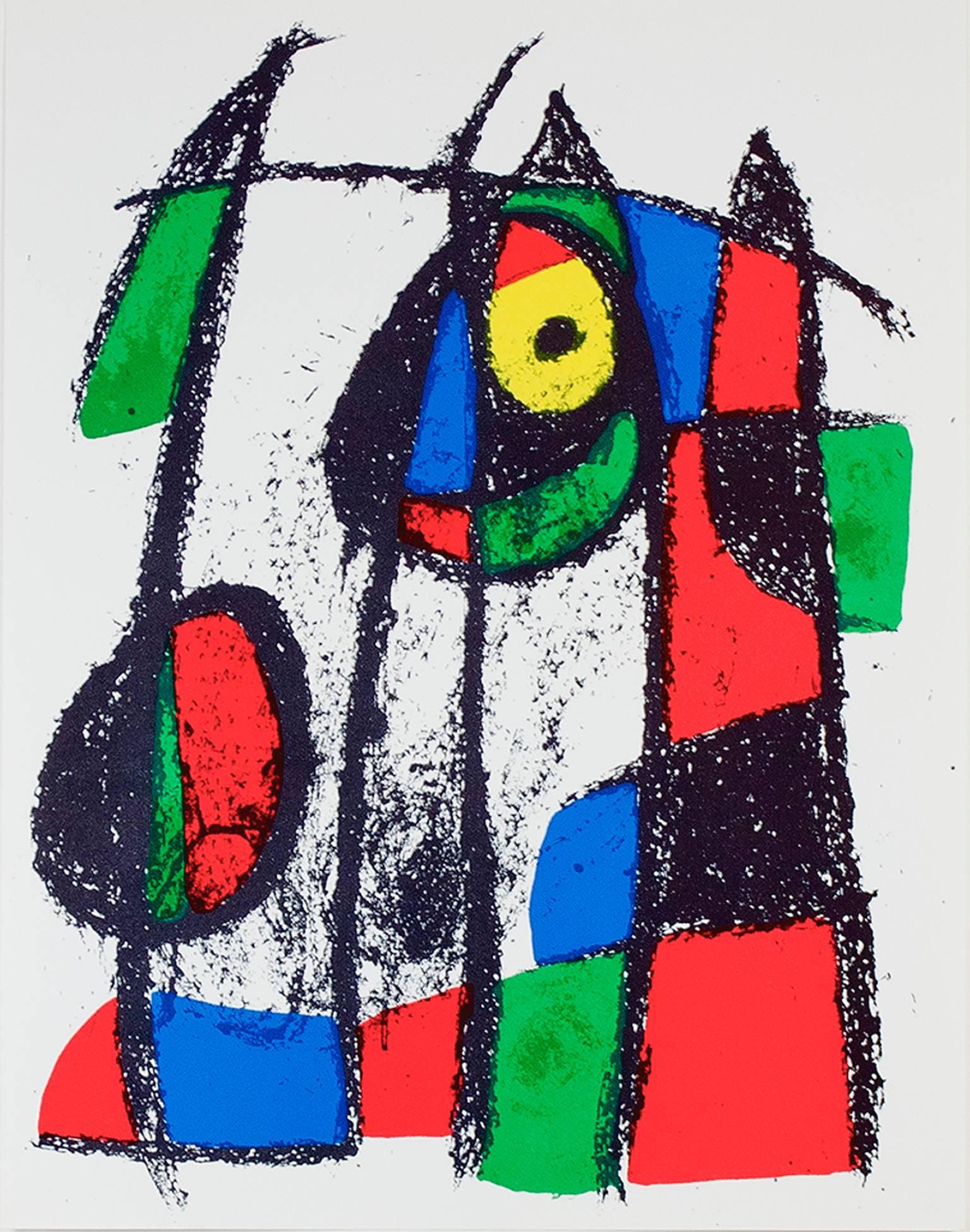 Joan Miró Abstract Print - Original Lithograph VII, from Miro Lithographs II, Maeght Publisher