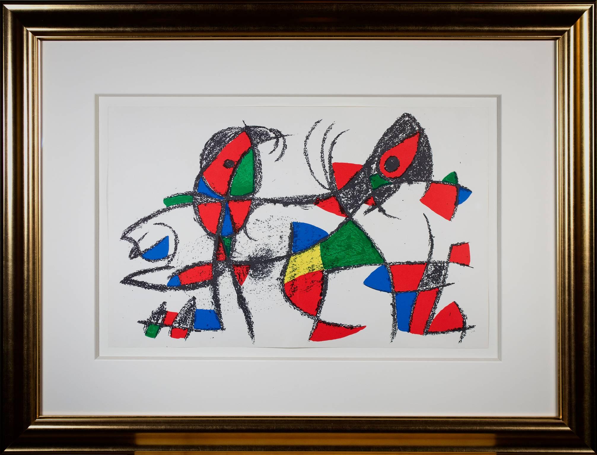 Original Lithograph X, from Miro Lithographs II, Maeght Publisher by Joan Miró For Sale 1