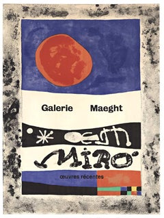 Original "Miro Galerie Maeght" 1953 vintage poster