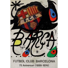 Originalplakat von Joan Miro für das 75-jährige Bestehen des Futbol Club Barcelona