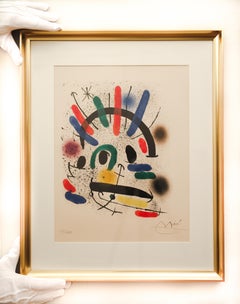 Lithographie originale signée de Joan Miró, M.858