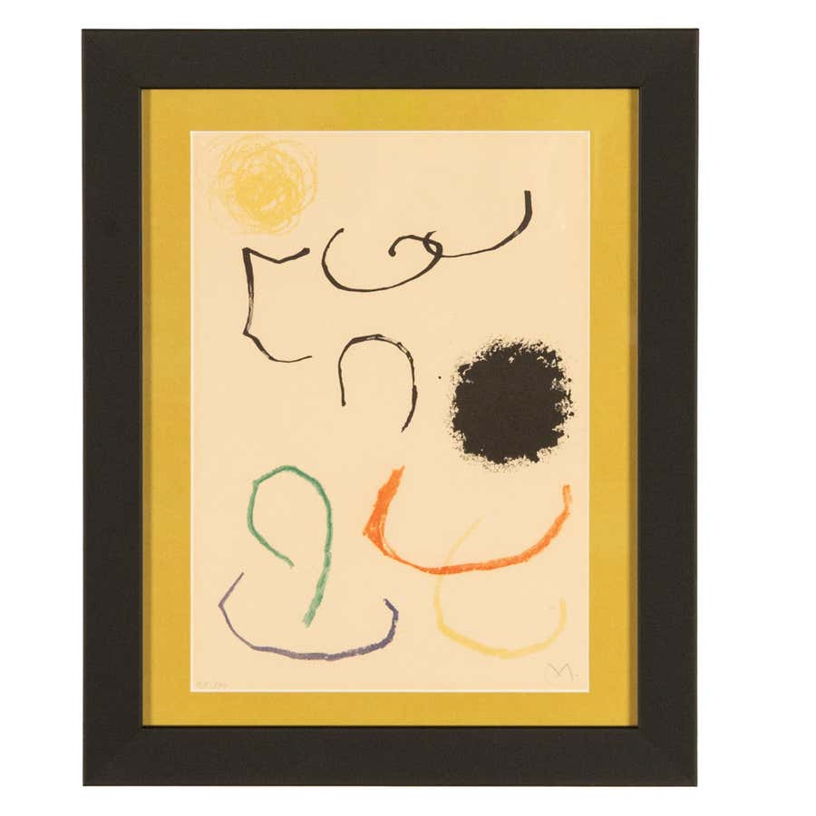 Original Signed & Numbered Surrealist Color Lithograph Obra Inèdita Recent VIII