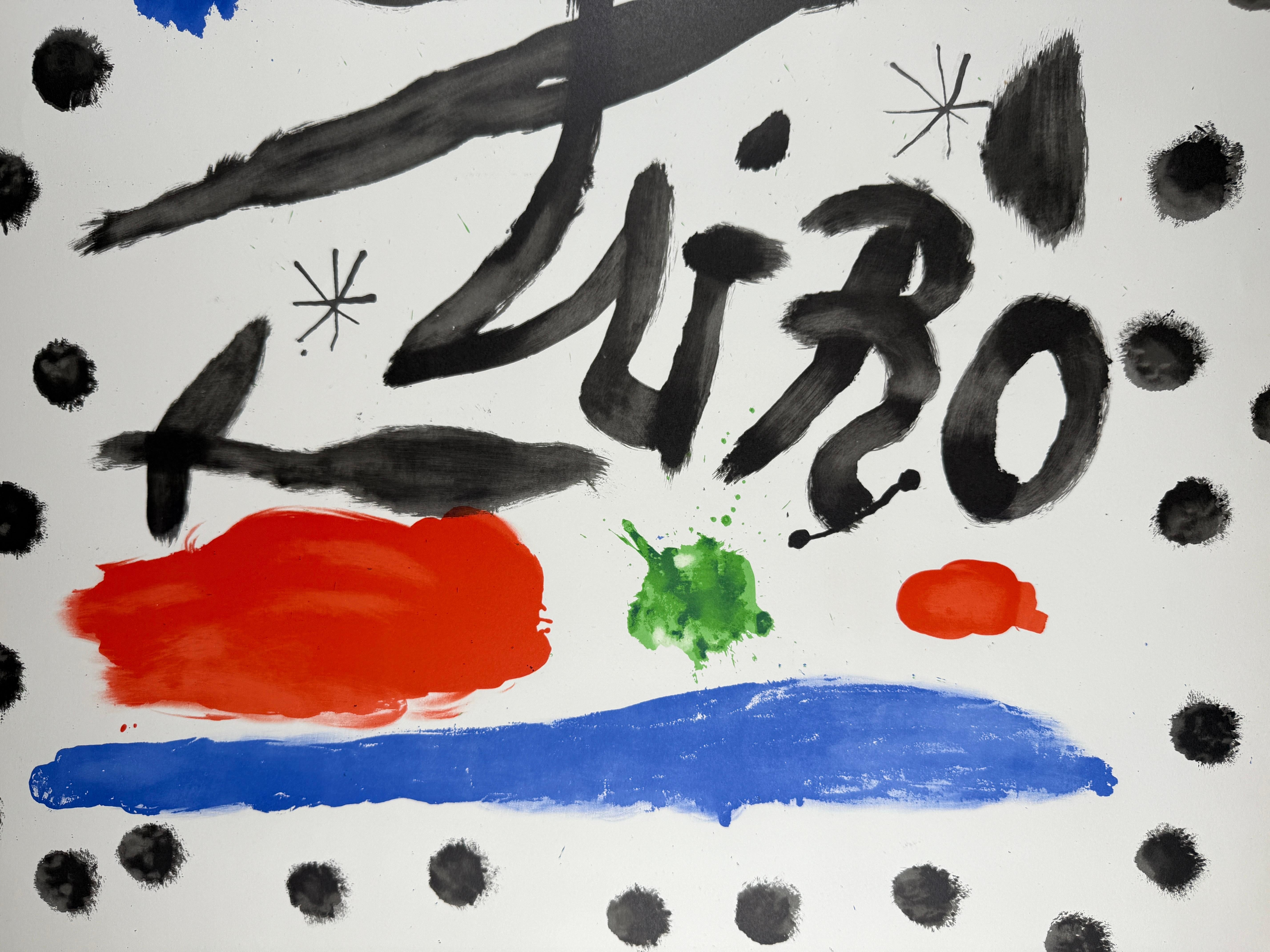 Litografía original sin usar de 1964 Avant La Lettre Gaspar Room Metras Belarte - Print de Joan Miró