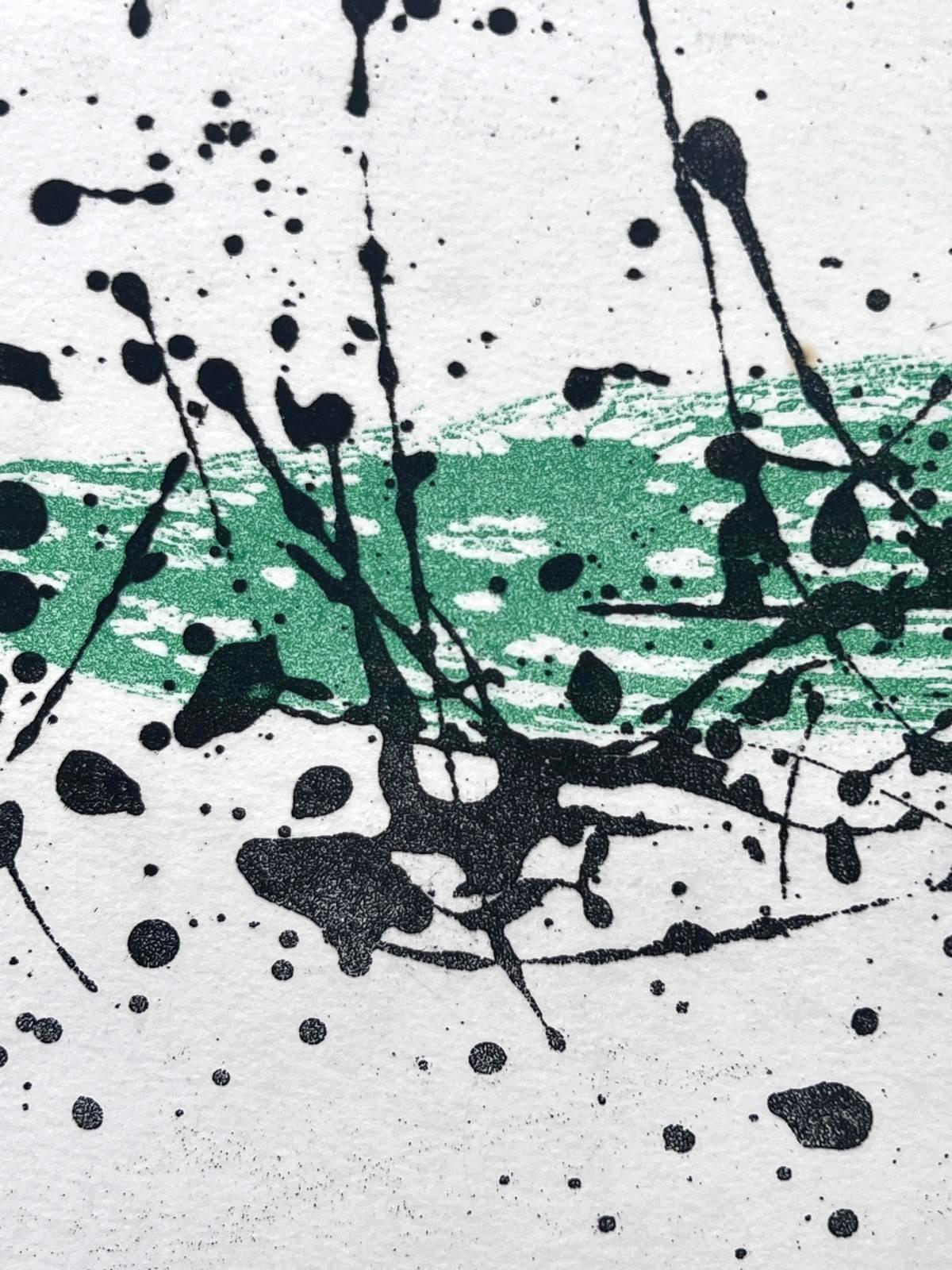 Ouvrage du vent I - Gray Abstract Print by Joan Miró