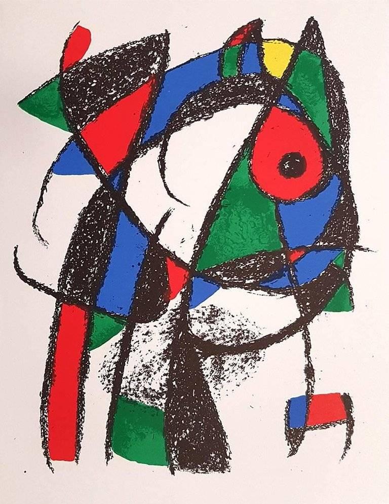 Package of 9 lithographs :

1. Mirò Lithographe II - Plate IV
Original Lithograph. Not signed. Plate IV from the suite of 11 lithographs realized for the catalogue 