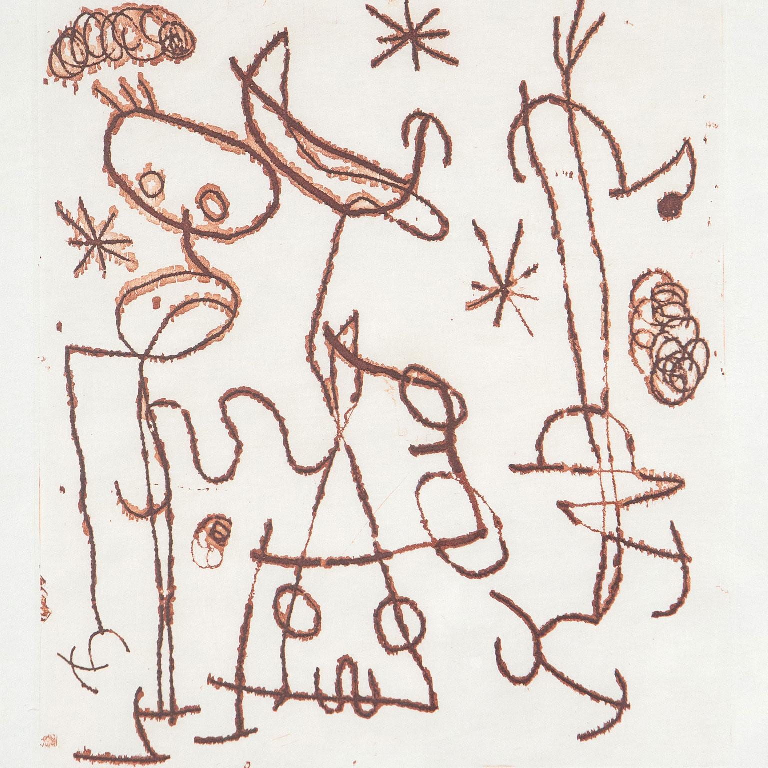 Paroles Peintes III - Abstract Expressionist Print by Joan Miró