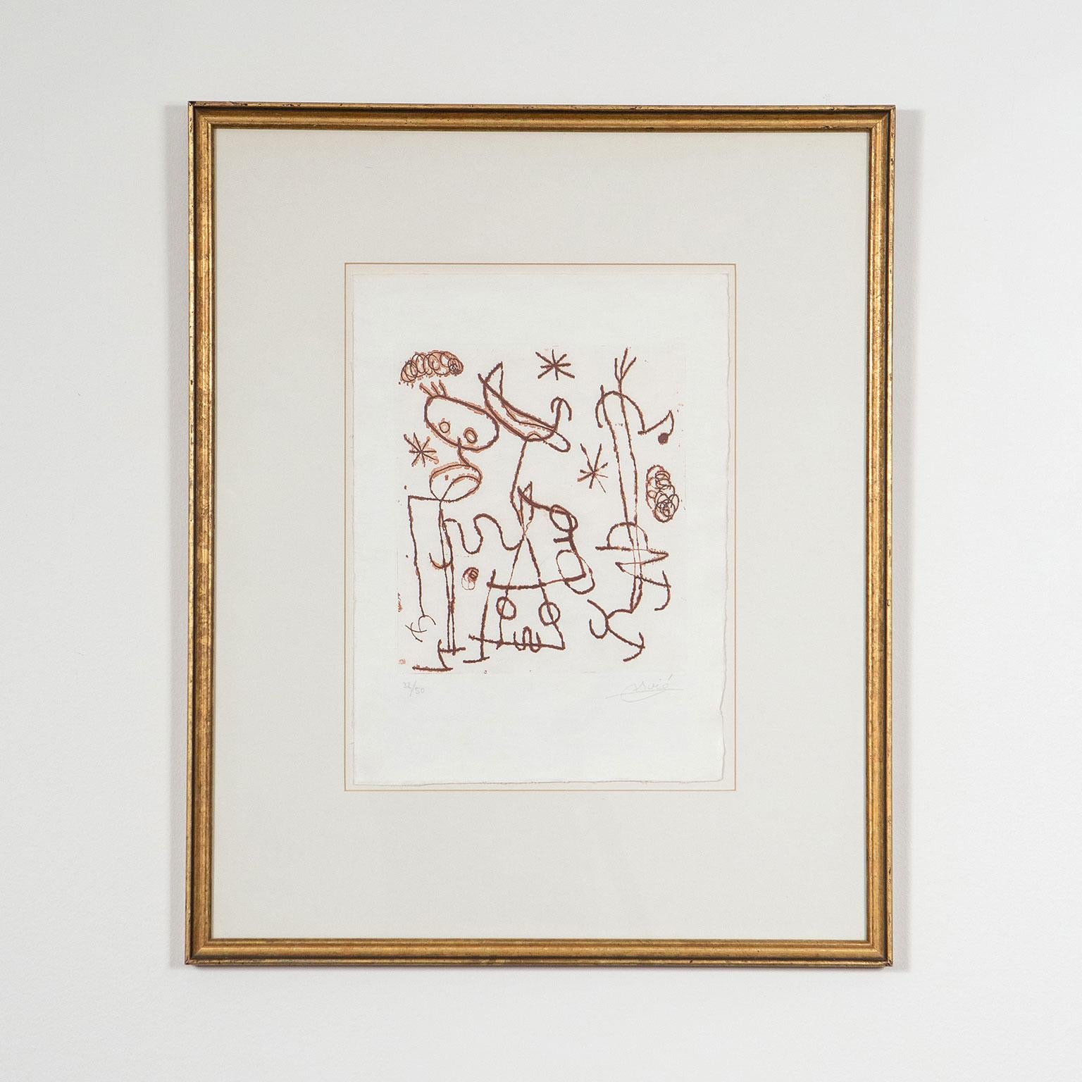 Joan Miró Abstract Print - Paroles Peintes III