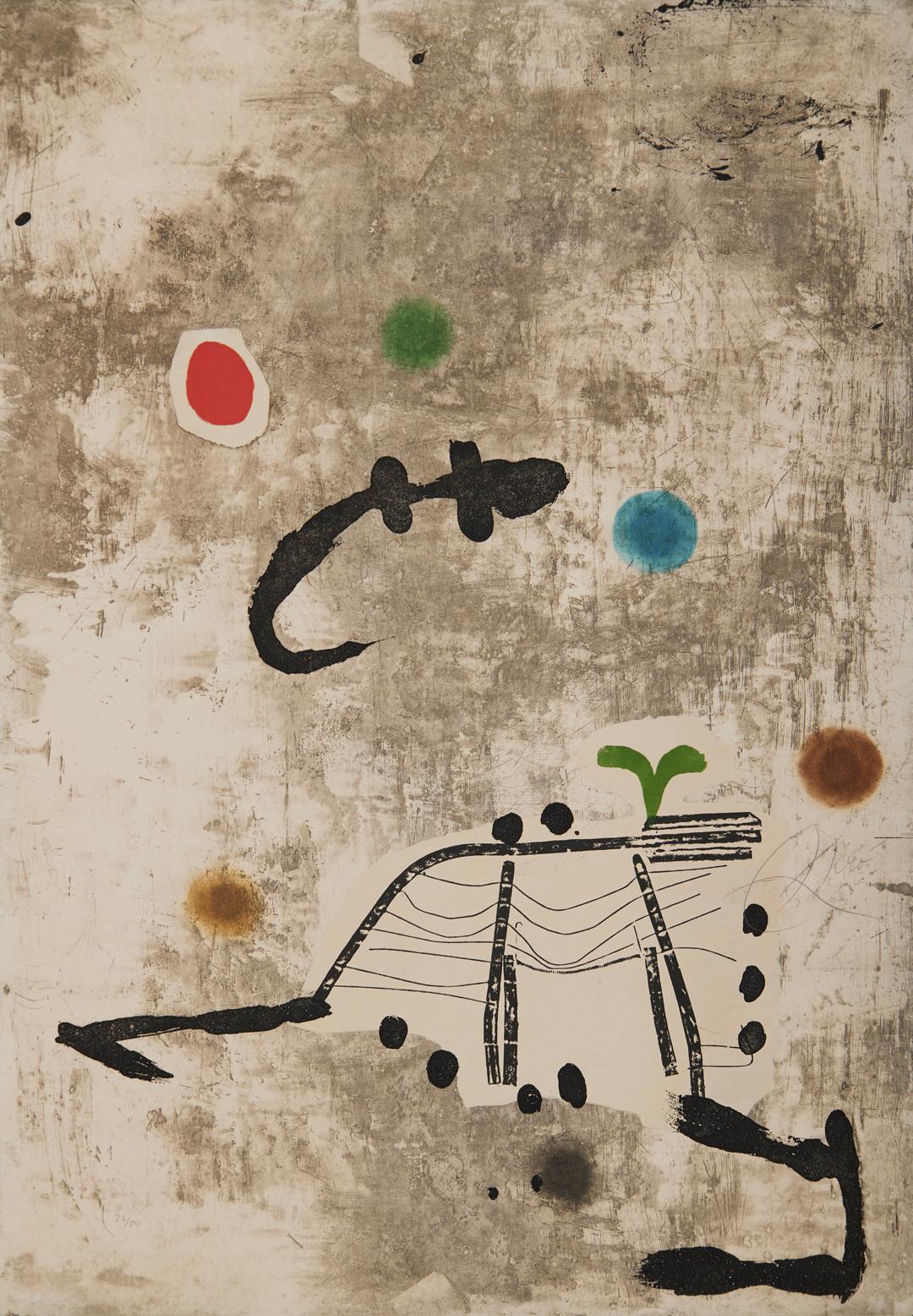 Personatge I Estels II, 1979 - Print by Joan Miró