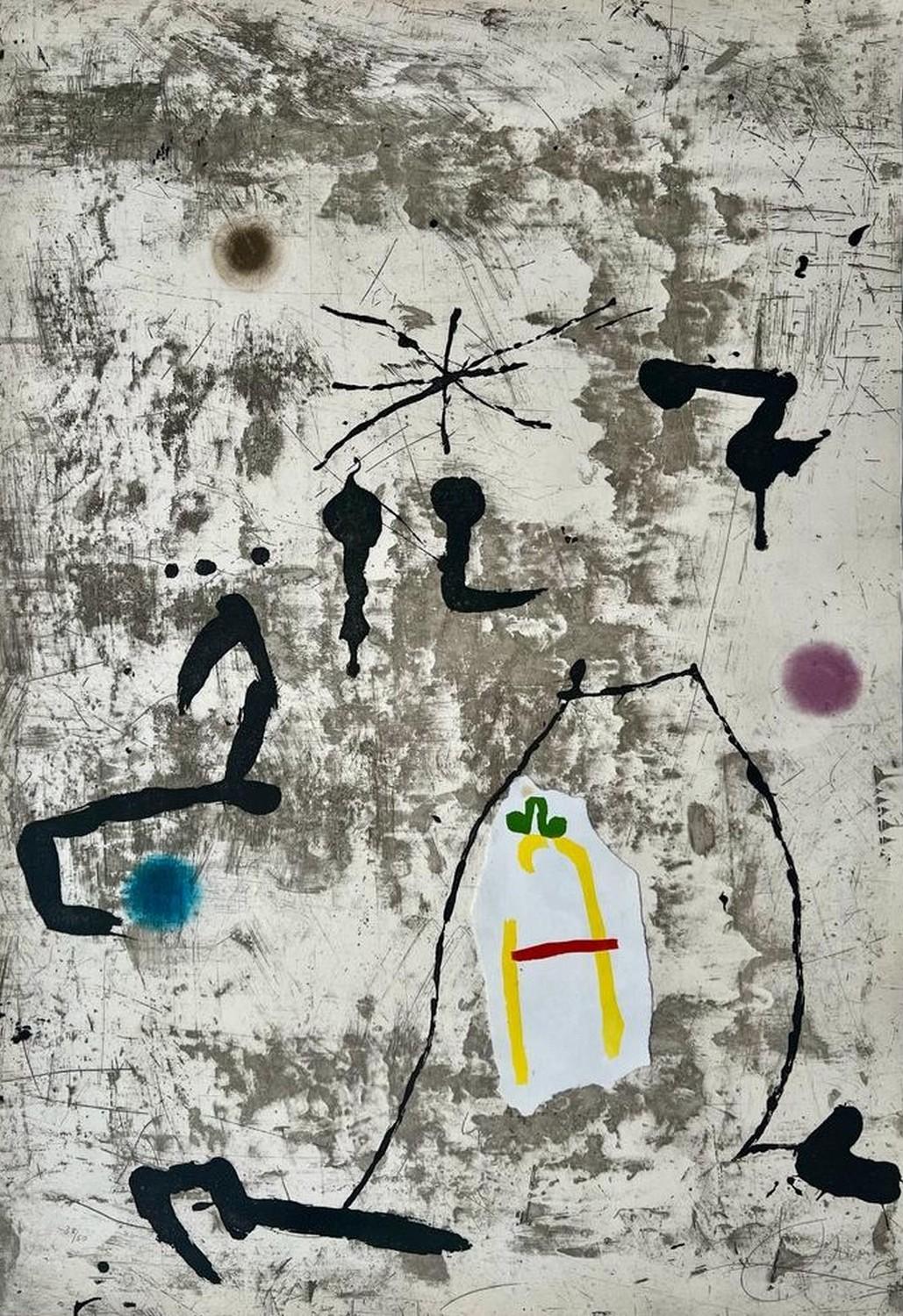 Joan Miró Abstract Print – Personatge I Estels V 