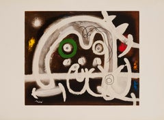 Personnage et Oiseau von Joan Miro (abstrakter Druck), 1984