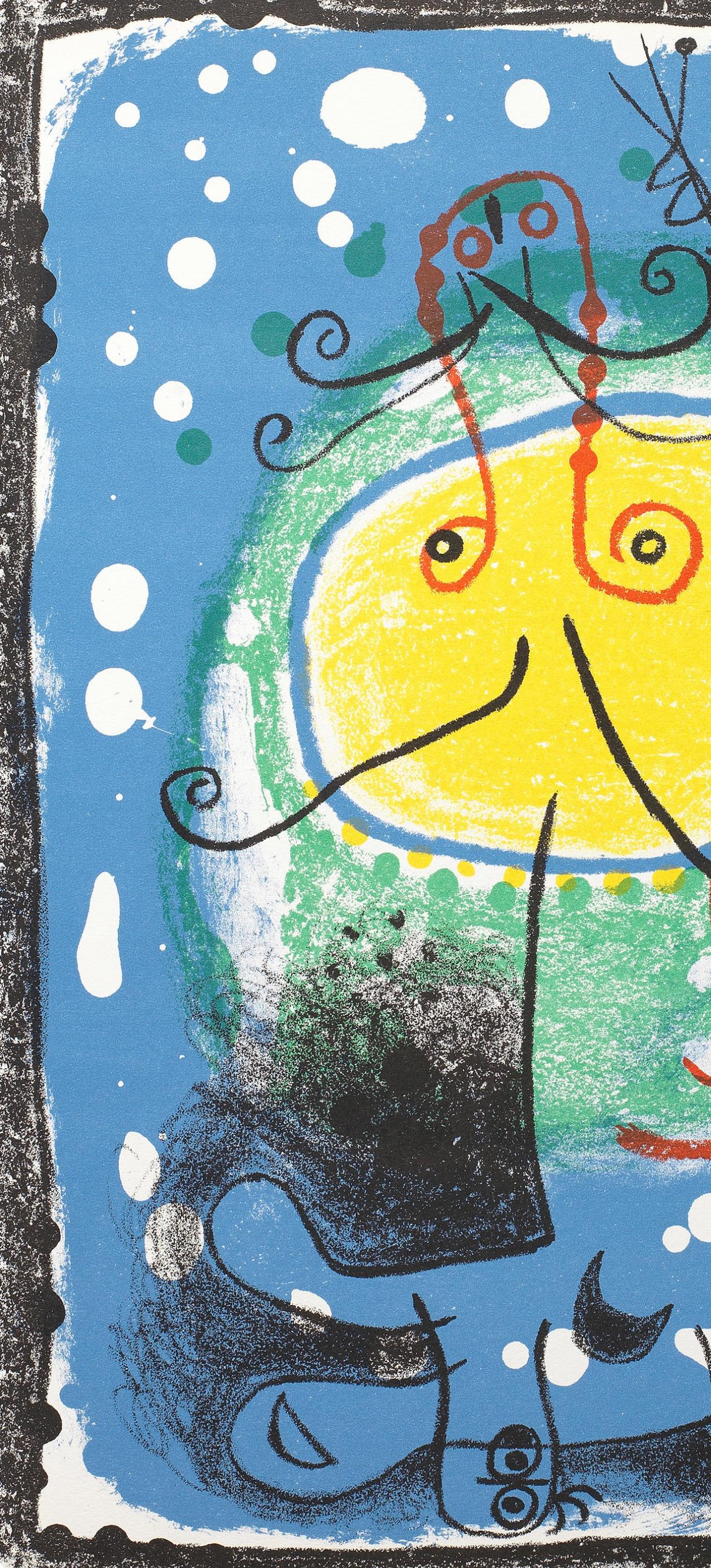 Personnage (Mourlot 244), Société internationale d'art XXe siècle - Surrealist Print by Joan Miró