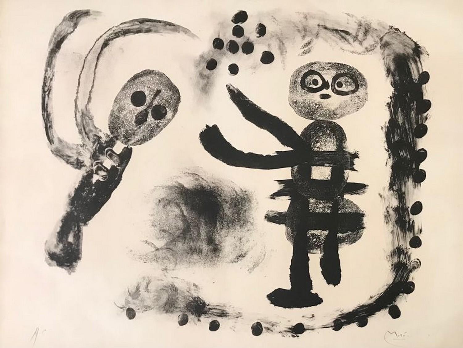 Joan Miró Abstract Print - Petite fille au bois 