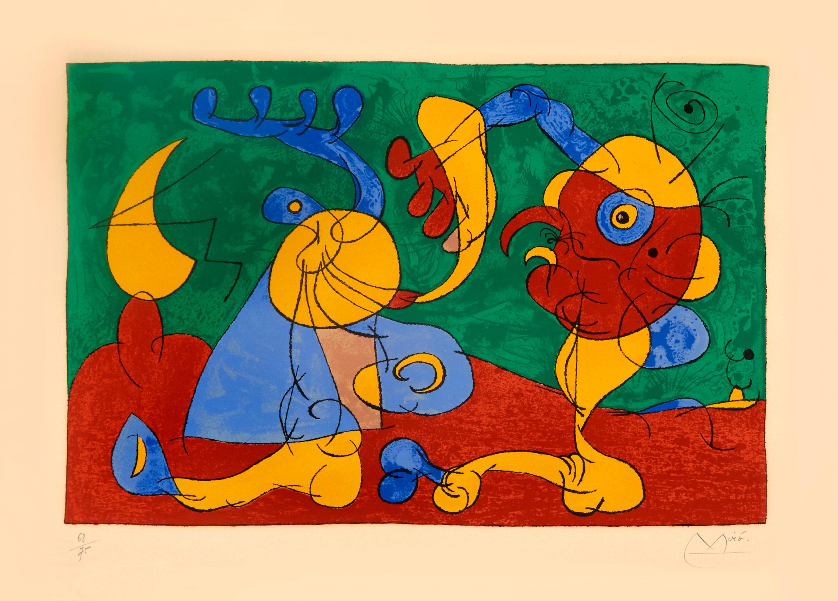 Joan Miró Abstract Print - PL.7 from "Ubu Roi" by Joan Miro