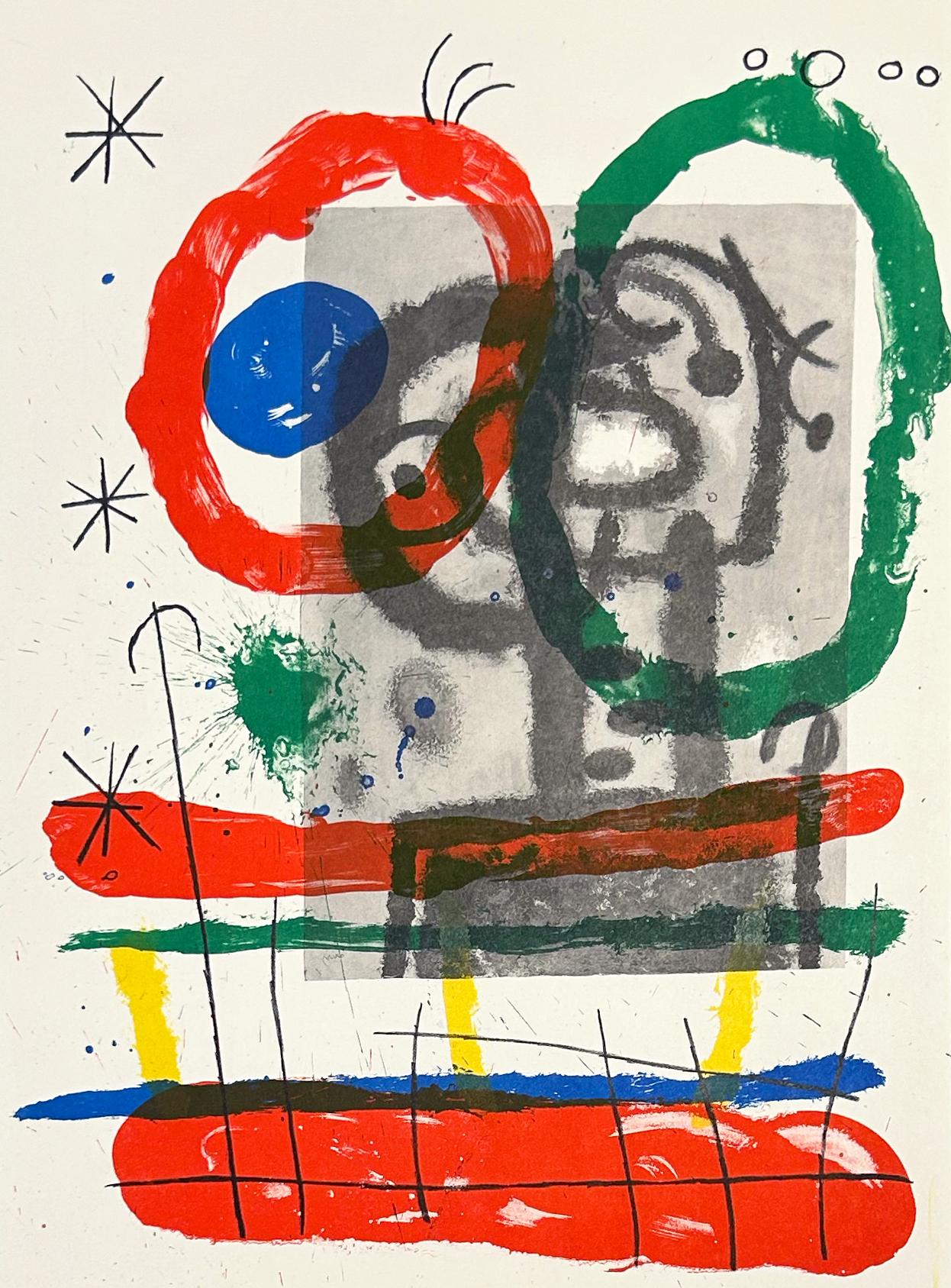 Joan Miró Abstract Print - Plate 10, from 1965 Peintures sur Cartons