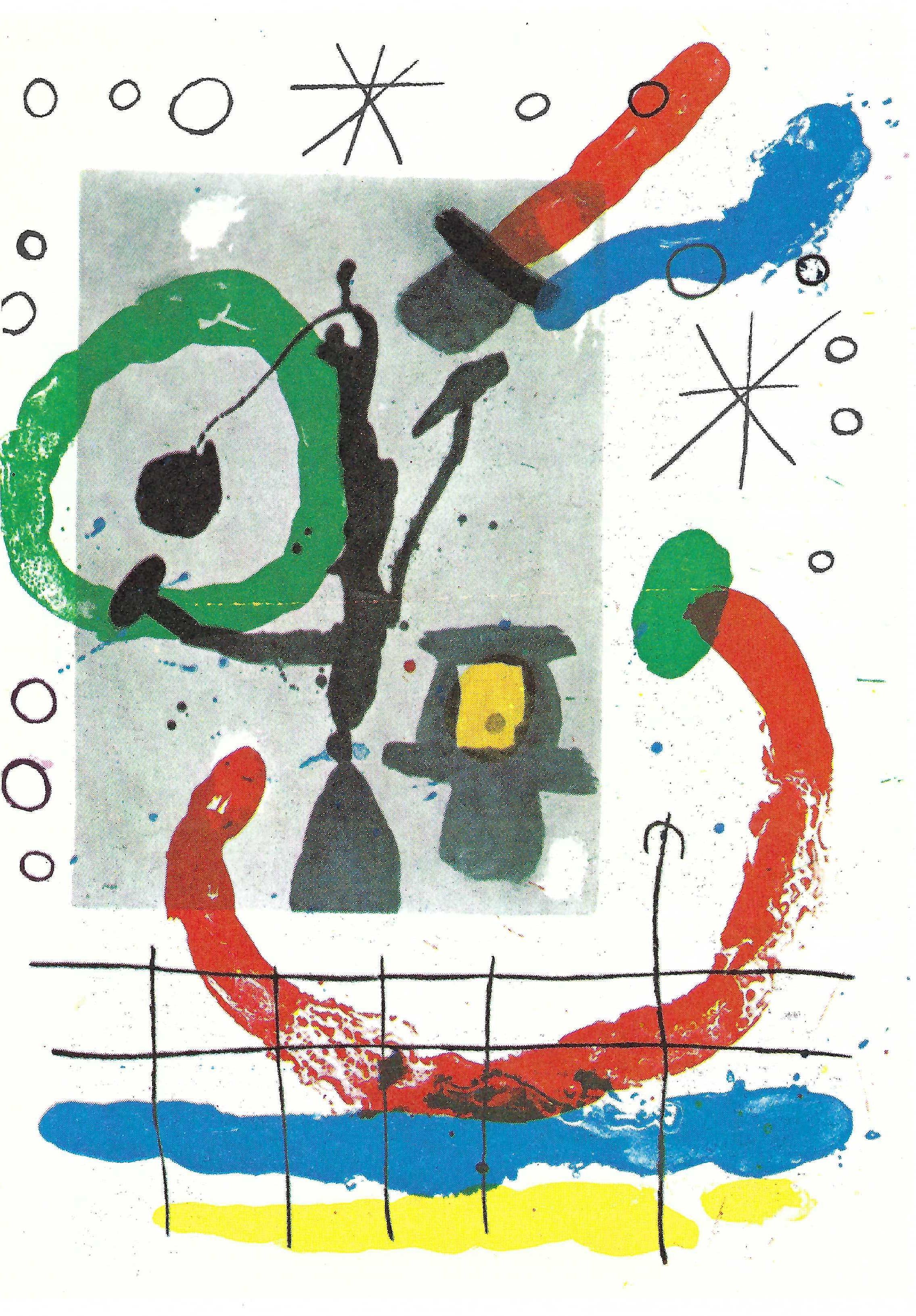 Joan Miró Abstract Print – Platte 13, aus dem Jahr 1965 Peintures sur Cartons