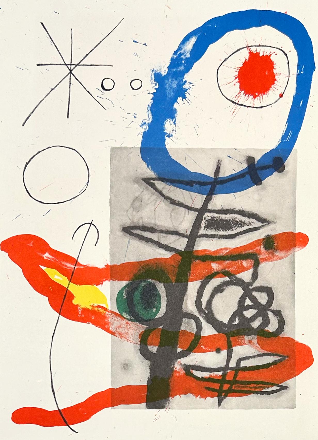 Joan Miró Abstract Print – Platte 16, von 1965 Peintures sur Cartons
