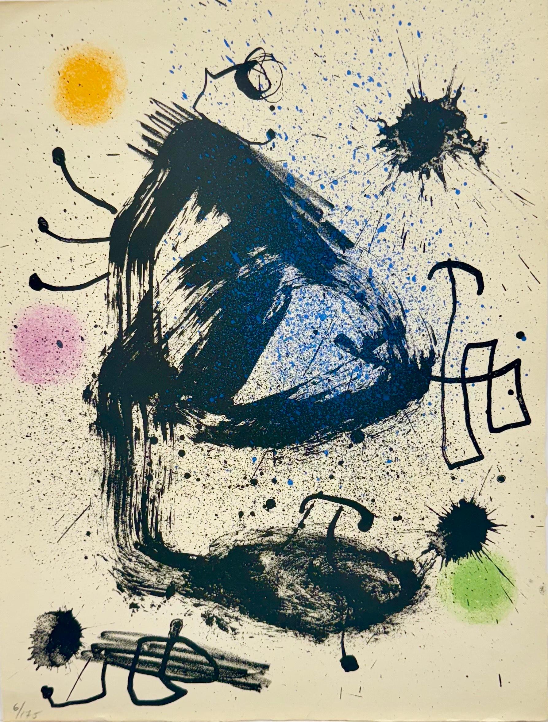 Tafel 3 aus "Bouquet de Reves pour Neila" – Print von Joan Miró