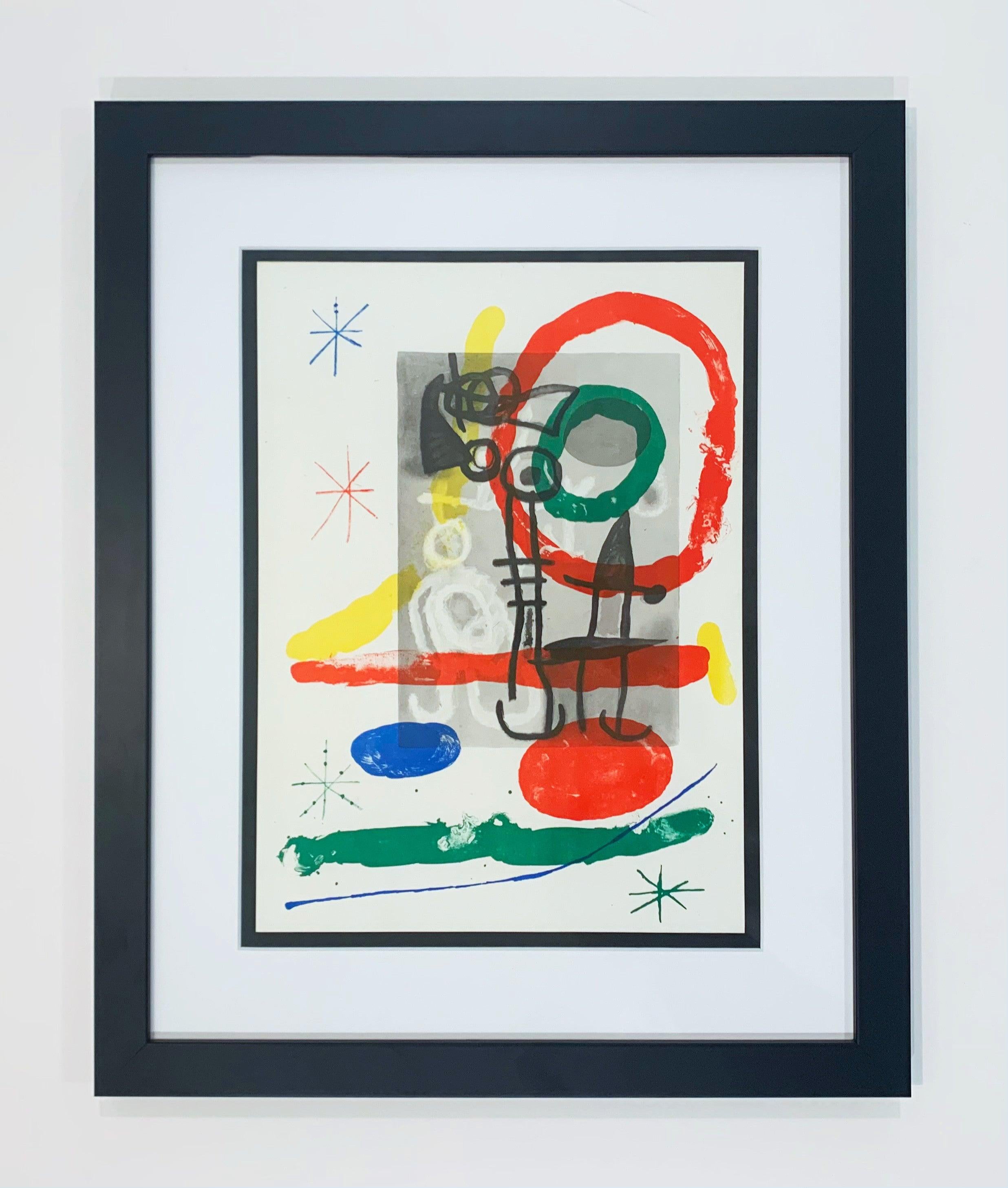 Plate 4, from 1965 Peintures sur Cartons - Print by Joan Miró