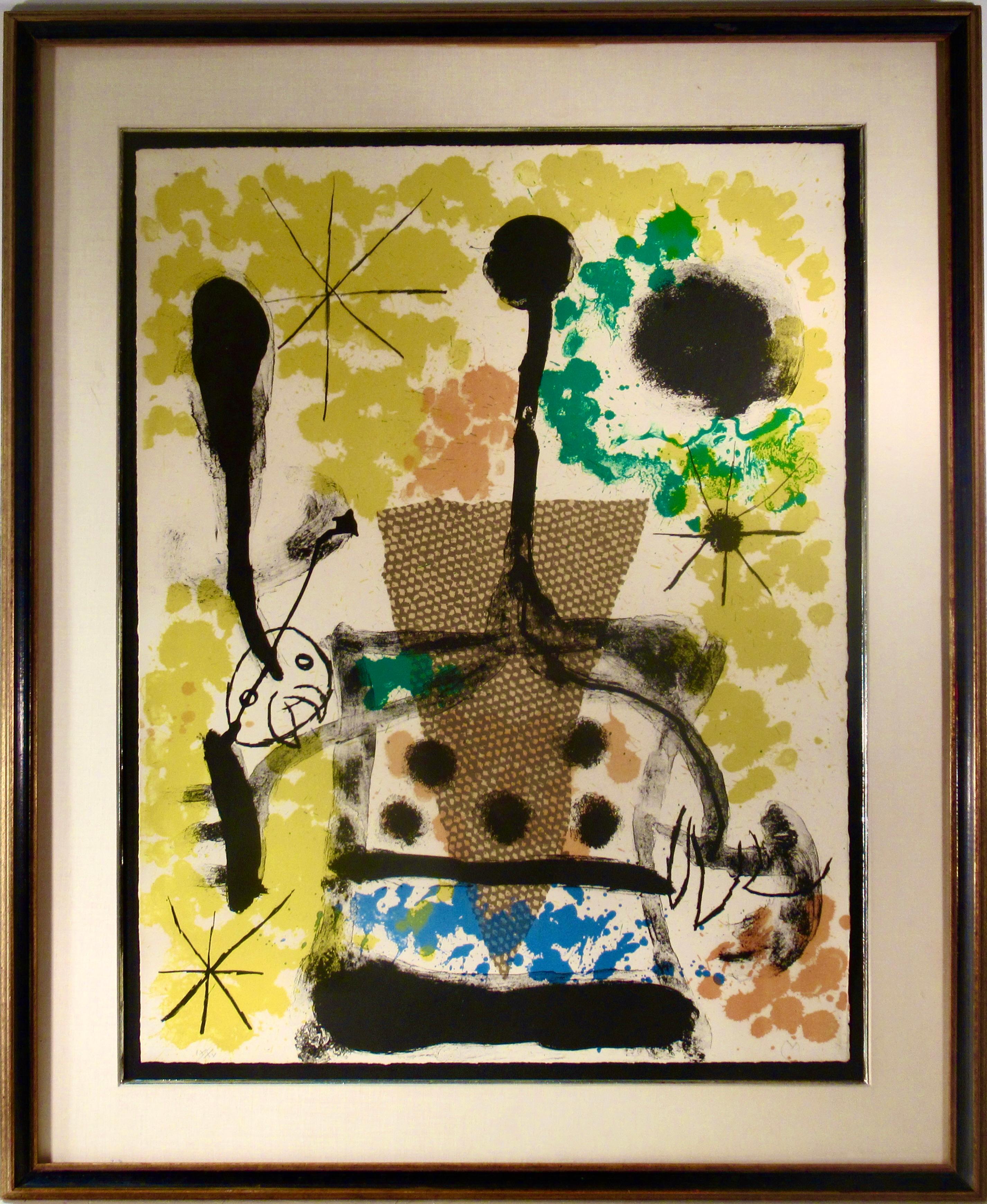 Joan Miró Abstract Print - Plate #4 from Album 19