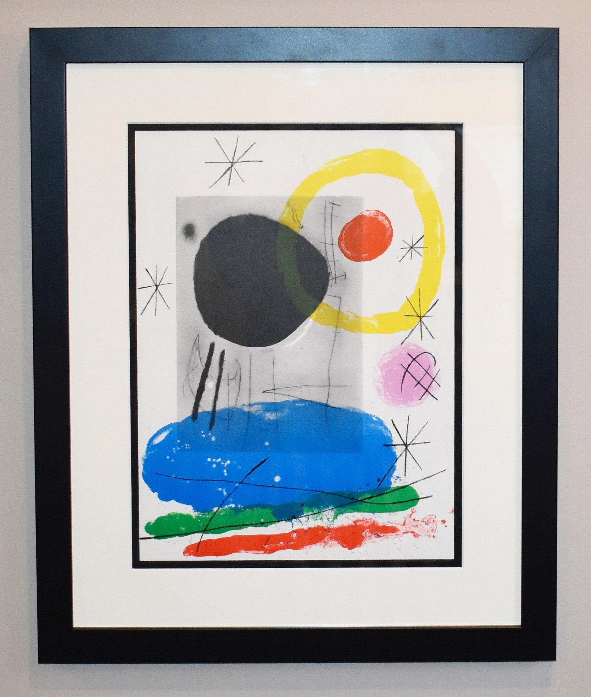 Plate 5, from 1965 Peintures sur Cartons - Print by Joan Miró