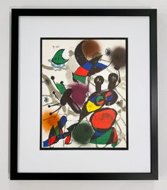 Joan Miro Lithograph Print, Abstract, 1977, Plate II, from Lithographe III