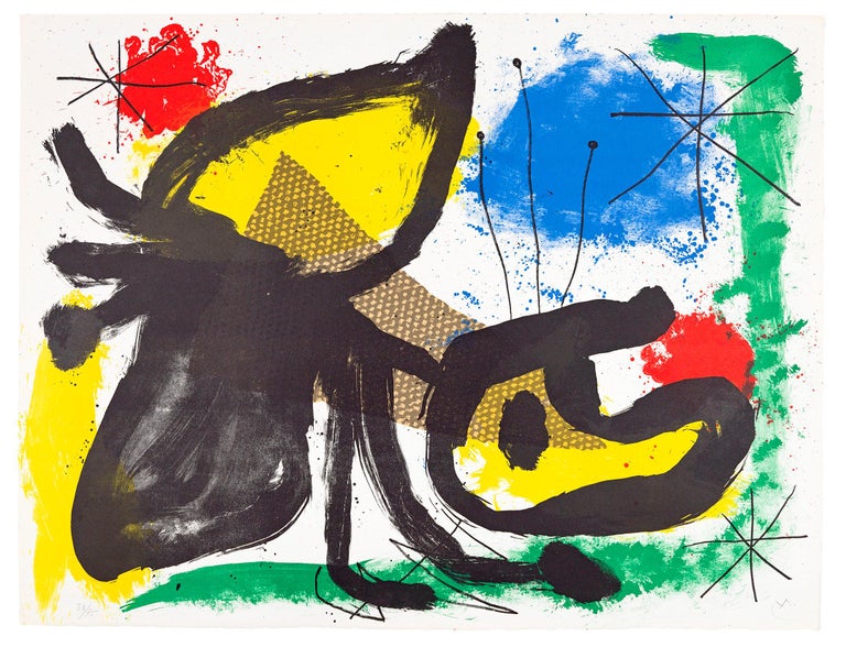 Joan Miró Abstract Print - Plate II, from Album 19
