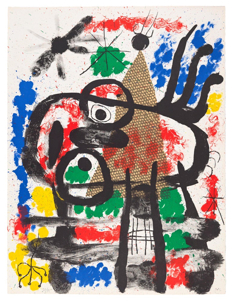 Joan Miró Abstract Print - Plate V, from Album 19
